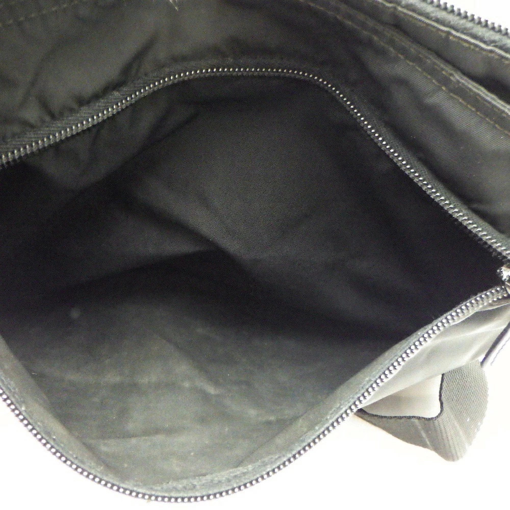 PRADA Shoulder Bag NERO Black Triangle Plate Slim Gusset